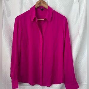 Express Fuchsia Button-Down Shirt